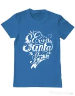 Tricou ADLER barbat Even santa smokes Albastru azuriu