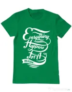 Tricou ADLER barbat Everything happens for a reason Verde mediu
