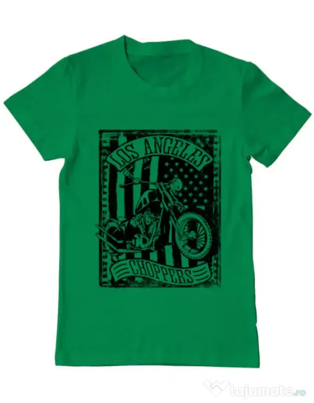 Tricou ADLER barbat Flag and bike Verde mediu