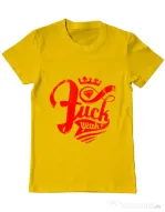 Tricou ADLER barbat Fuck yeah Galben