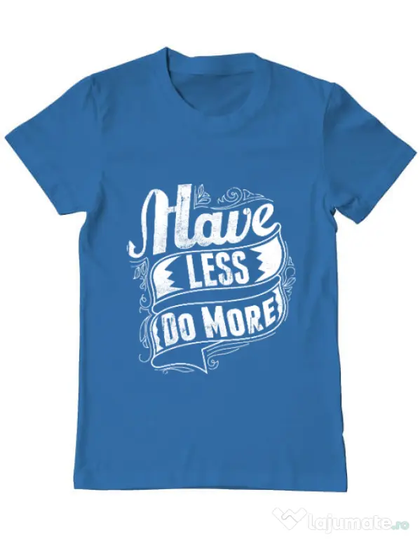 Tricou ADLER barbat Have less do more Albastru azuriu