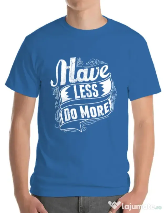 Tricou ADLER barbat Have less do more Albastru azuriu