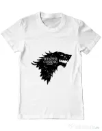 Tricou ADLER barbat Winter is coming Stark Alb