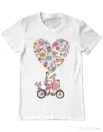 Tricou ADLER barbat Love trip Alb