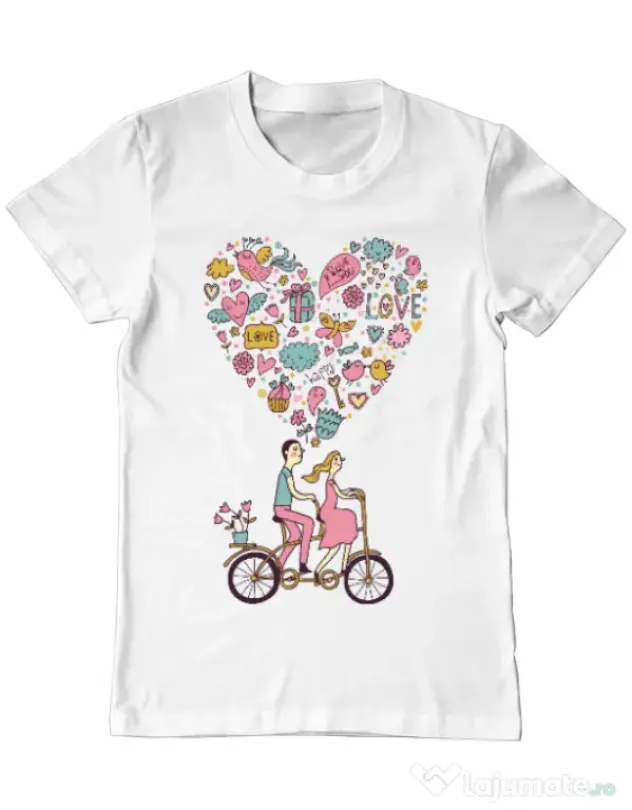 Tricou ADLER barbat Love trip Alb