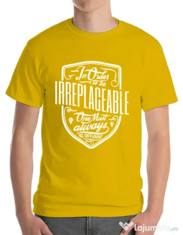 Tricou ADLER barbat Irreplaceable Galben