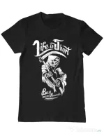 Tricou ADLER barbat Life is short Negru