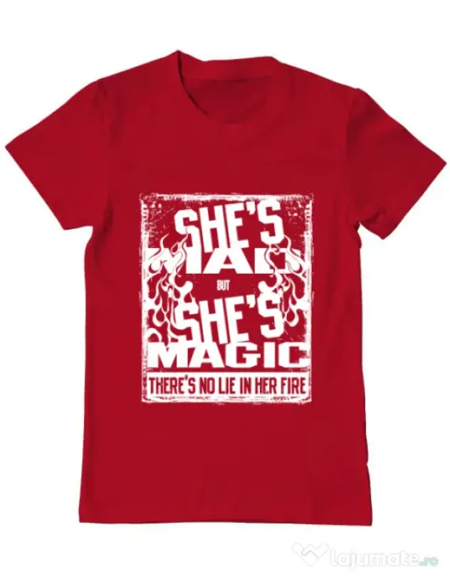 Tricou ADLER barbat Mad but magic Rosu