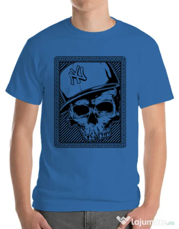 Tricou ADLER barbat Minimal Albastru azuriu