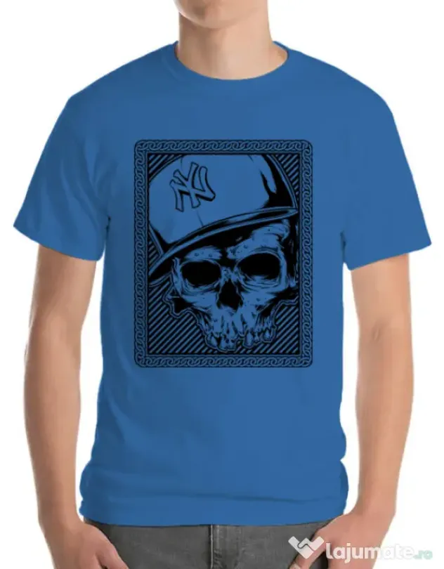 Tricou ADLER barbat Minimal Albastru azuriu
