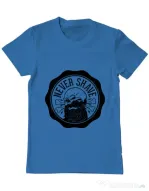 Tricou ADLER barbat Never shave Albastru azuriu