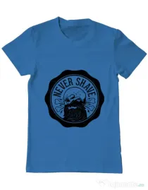 Tricou ADLER barbat Never shave Albastru azuriu