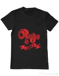 Tricou ADLER barbat Rules are for fools Negru
