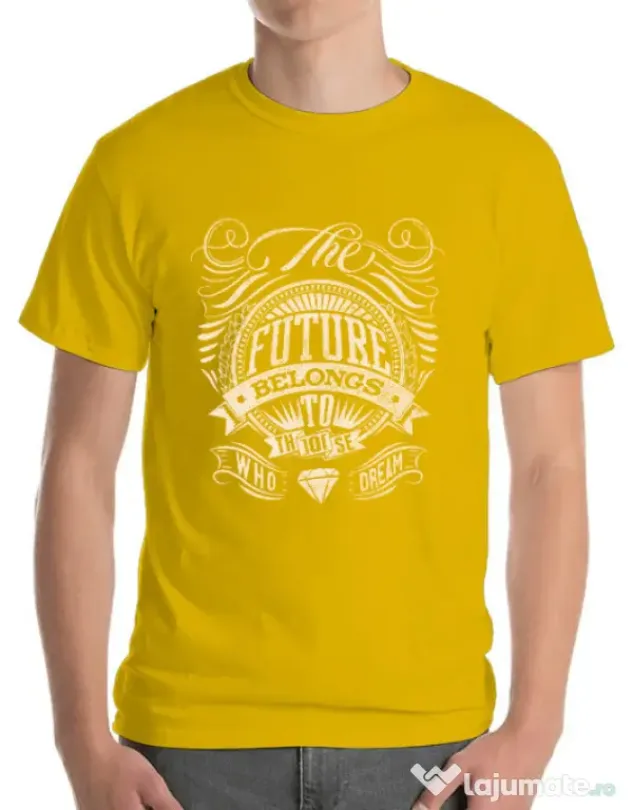 Tricou ADLER barbat The future Galben