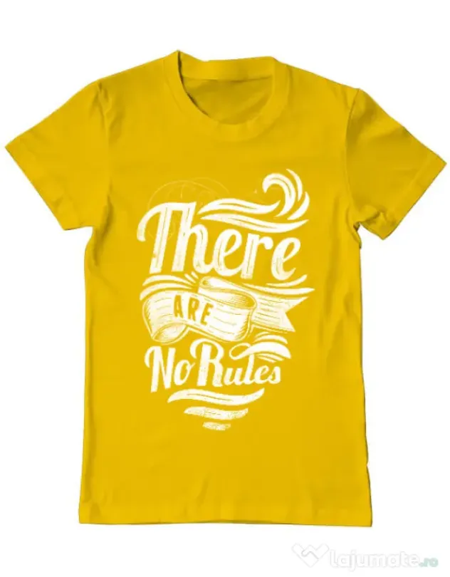 Tricou ADLER barbat There are no rules Galben