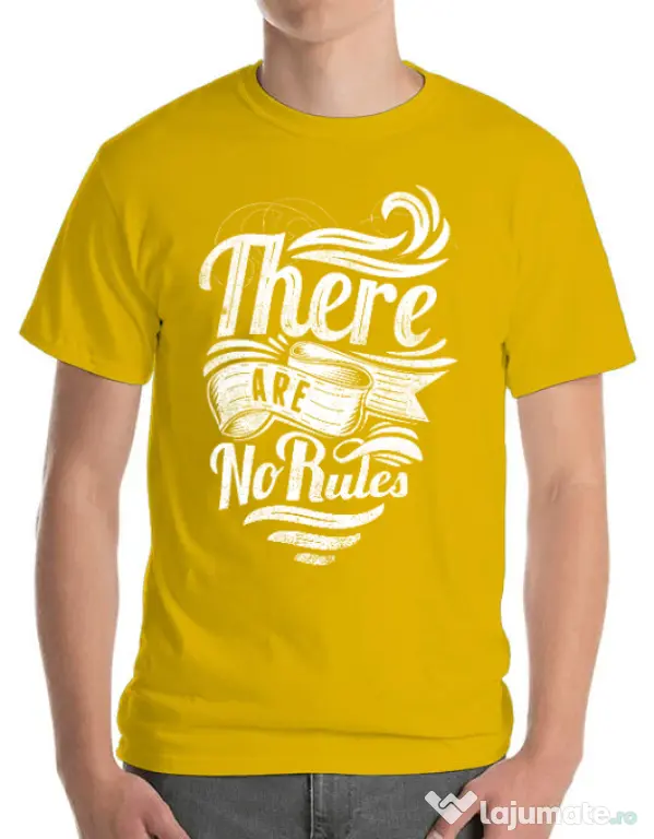 Tricou ADLER barbat There are no rules Galben