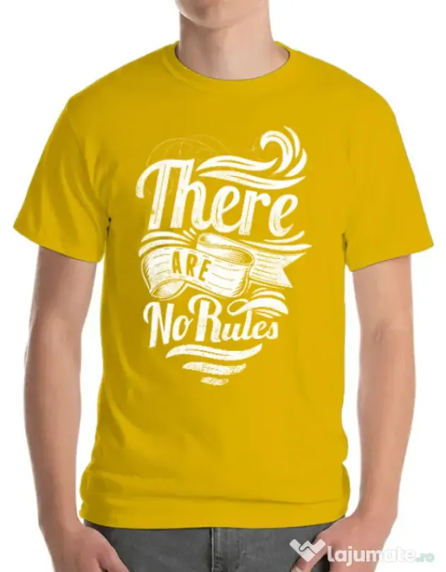 Tricou ADLER barbat There are no rules Galben