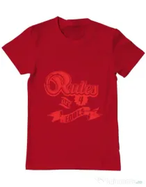 Tricou ADLER barbat Rules are for fools Rosu