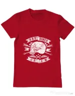 Tricou ADLER barbat Skull symbol Rosu