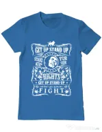 Tricou ADLER barbat Stand up for your rights Albastru azuriu