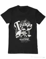 Tricou ADLER barbat Thugs need hugs Negru