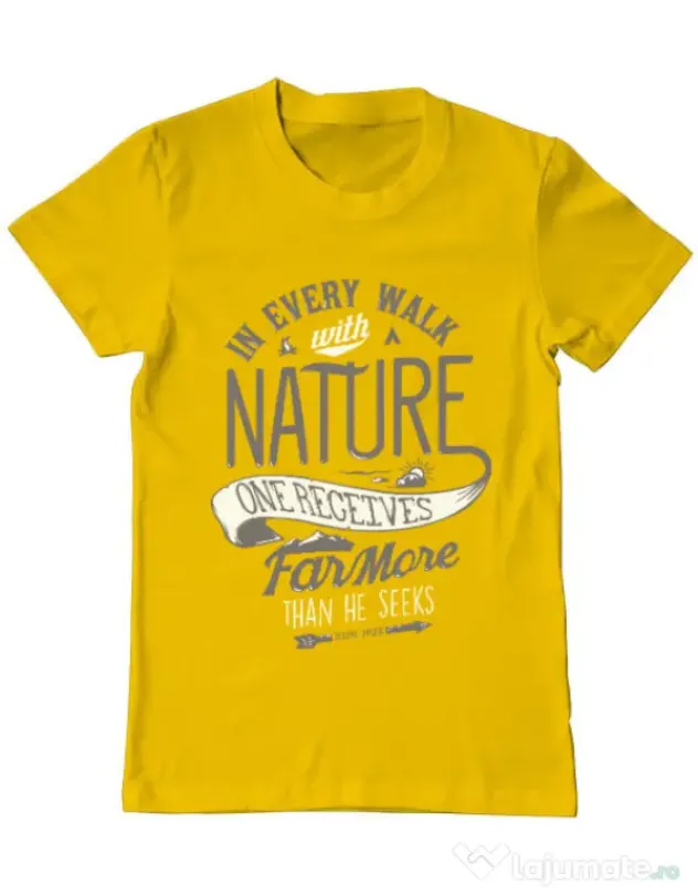 Tricou ADLER barbat Walk of nature Galben
