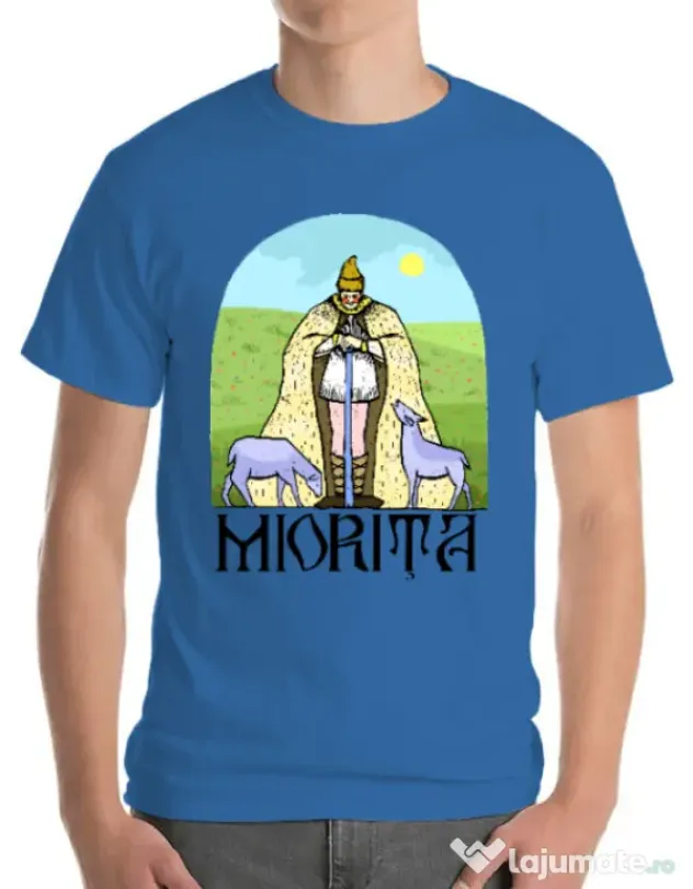 Tricou ADLER barbat Miorita Albastru azuriu