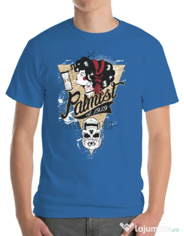 Tricou ADLER barbat Palmist Albastru azuriu