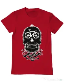 Tricou ADLER barbat Bicycle love Rosu