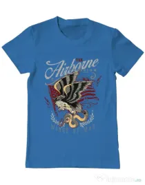 Tricou ADLER barbat Wings of war Albastru azuriu