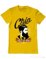 Tricou ADLER barbat Chin full of win Galben