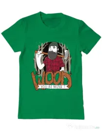 Tricou ADLER barbat Wood you be mine Verde mediu
