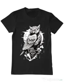 Tricou ADLER barbat Owl Negru
