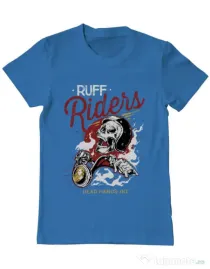 Tricou ADLER barbat Ruff riders Albastru azuriu