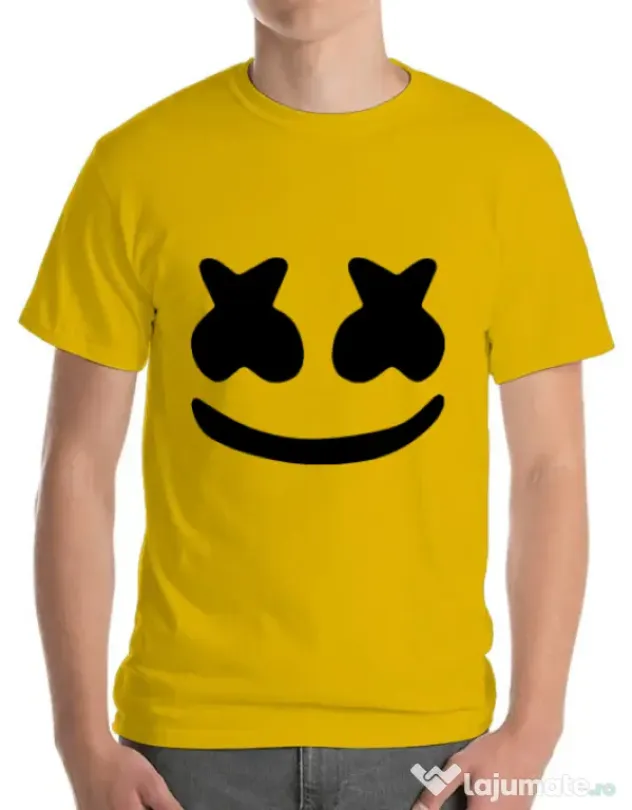 Tricou ADLER barbat Marshmello Galben
