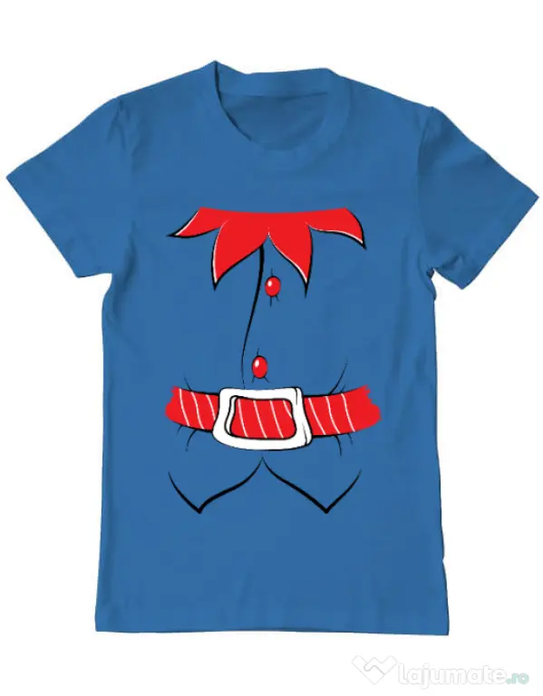 Tricou ADLER barbat Santa helper Albastru azuriu