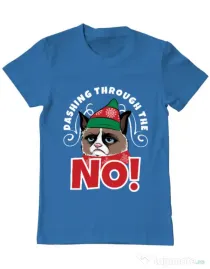 Tricou ADLER barbat Dashing through the no Albastru azuriu