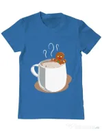 Tricou ADLER barbat Gingerbread man Albastru azuriu