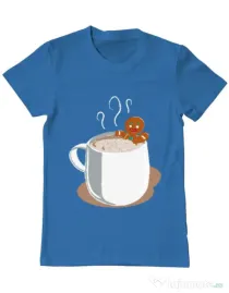 Tricou ADLER barbat Gingerbread man Albastru azuriu