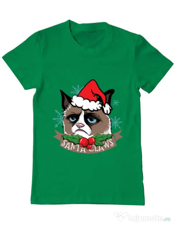 Tricou ADLER barbat Santa Claws Verde mediu