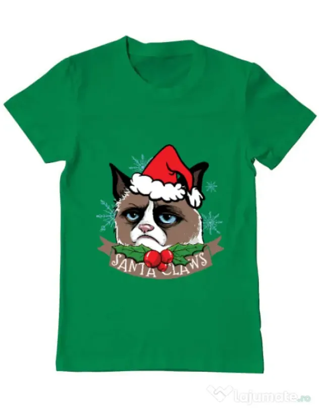 Tricou ADLER barbat Santa Claws Verde mediu
