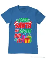 Tricou ADLER barbat My sister did it Albastru azuriu