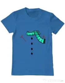 Tricou ADLER barbat Snowman Albastru azuriu