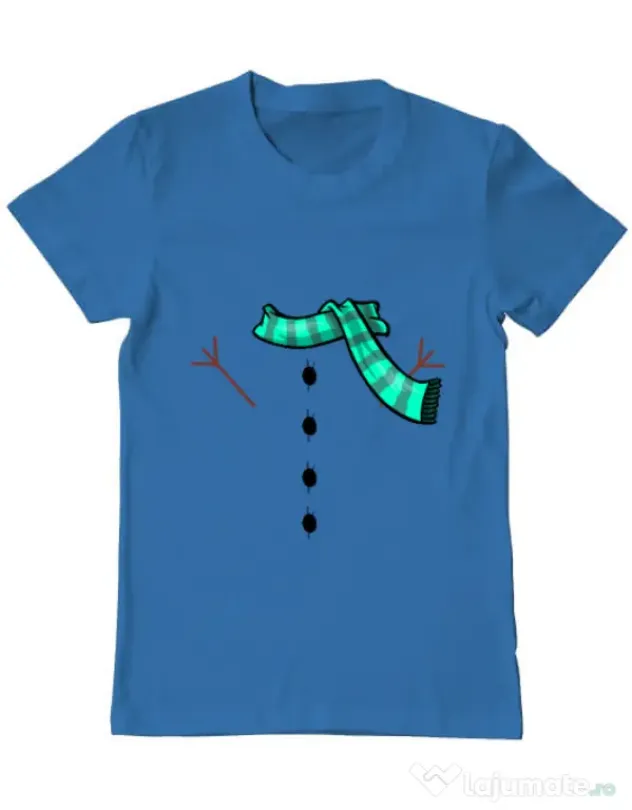 Tricou ADLER barbat Snowman Albastru azuriu