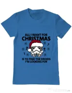 Tricou ADLER barbat Christmas Trooper Albastru azuriu