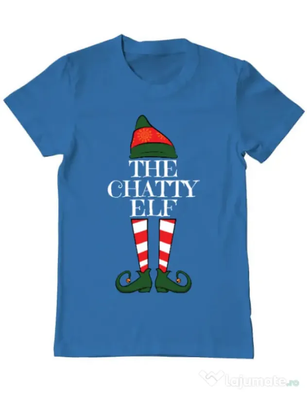 Tricou ADLER barbat The chatty elf Albastru azuriu