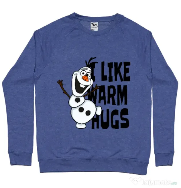 Bluza ADLER barbat I like warm hugs Albastru melanj