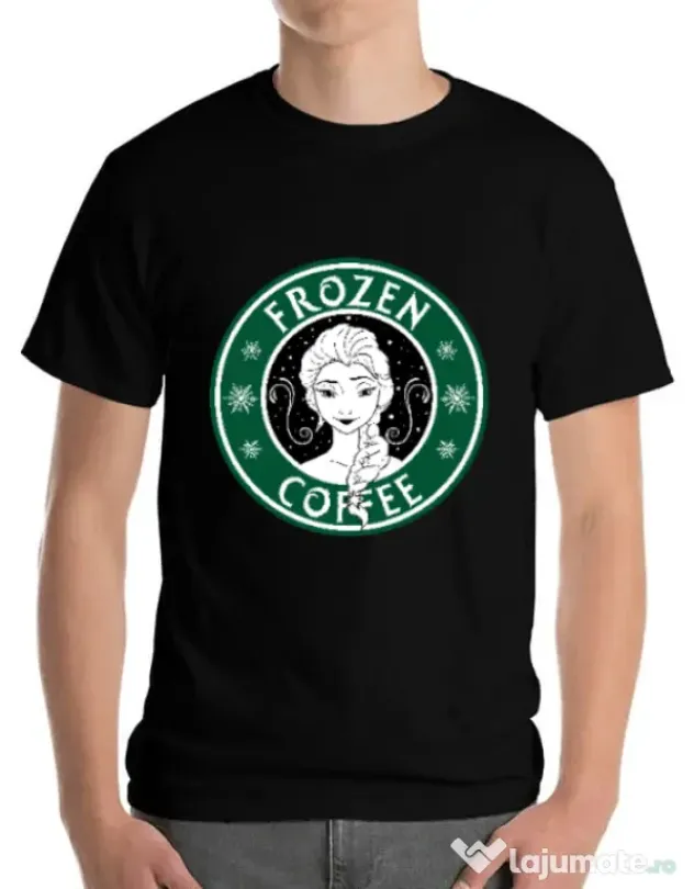 Tricou ADLER barbat Frozen coffee Negru