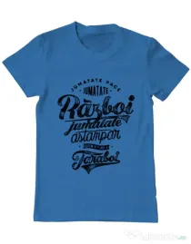 Tricou ADLER barbat Pace si razboi Albastru azuriu