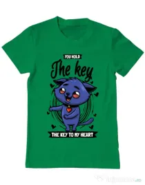Tricou ADLER barbat You hold the key Verde mediu